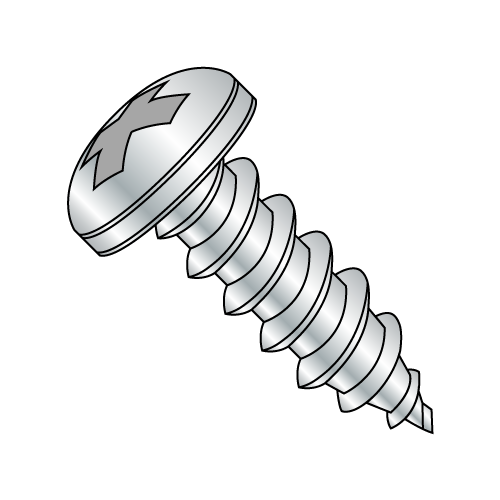 Pan Phillips, Type AB, 18-8 Stainless Steel Self-Tapping Screws