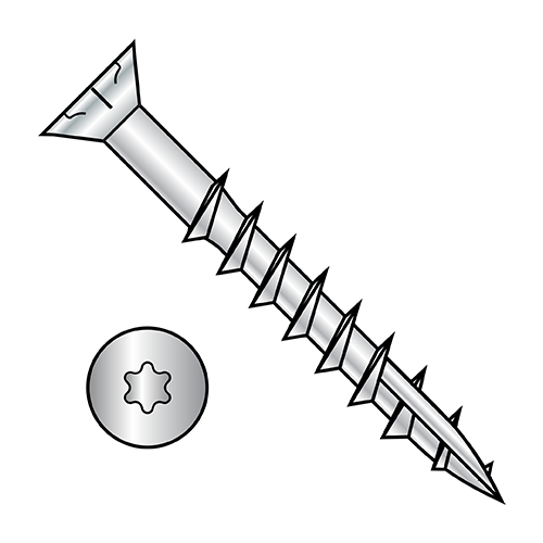 Type 17 Deck Screw w/Nibs FH TORX ACQ Coated Type 17 Deck Screw w/Nibs FH TORX ACQ Coated
