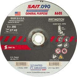 .090" Cutting & Notching Wheels Type 27 (Type 42)