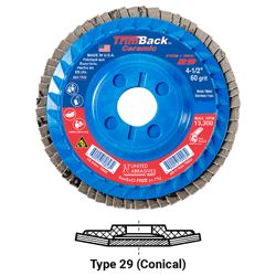TRIMBACK™ Ceramic - Type 29 - Regular Density Flap Disc