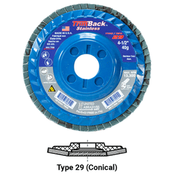 TRIMBACK™ Stainless - Type 29 - Regular Density Flap Disc