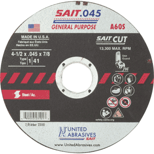 .045 Cutting Wheels - Type 1 (Type 41) .045 Cutting Wheels - Type 1 (Type 41)