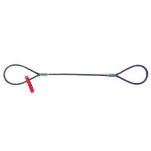 6 x 19 IWRC Wire Rope Slings, Eye & Eye, 1/2" Dia. - Made in USA