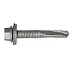 #12-24 x 1-1/4'' Teks® 5.0 Steel-to-Steel Self-Drilling Screws Bonded Washer, Hex Washer, Hex-Unslotted, Climaseal®, 1607000