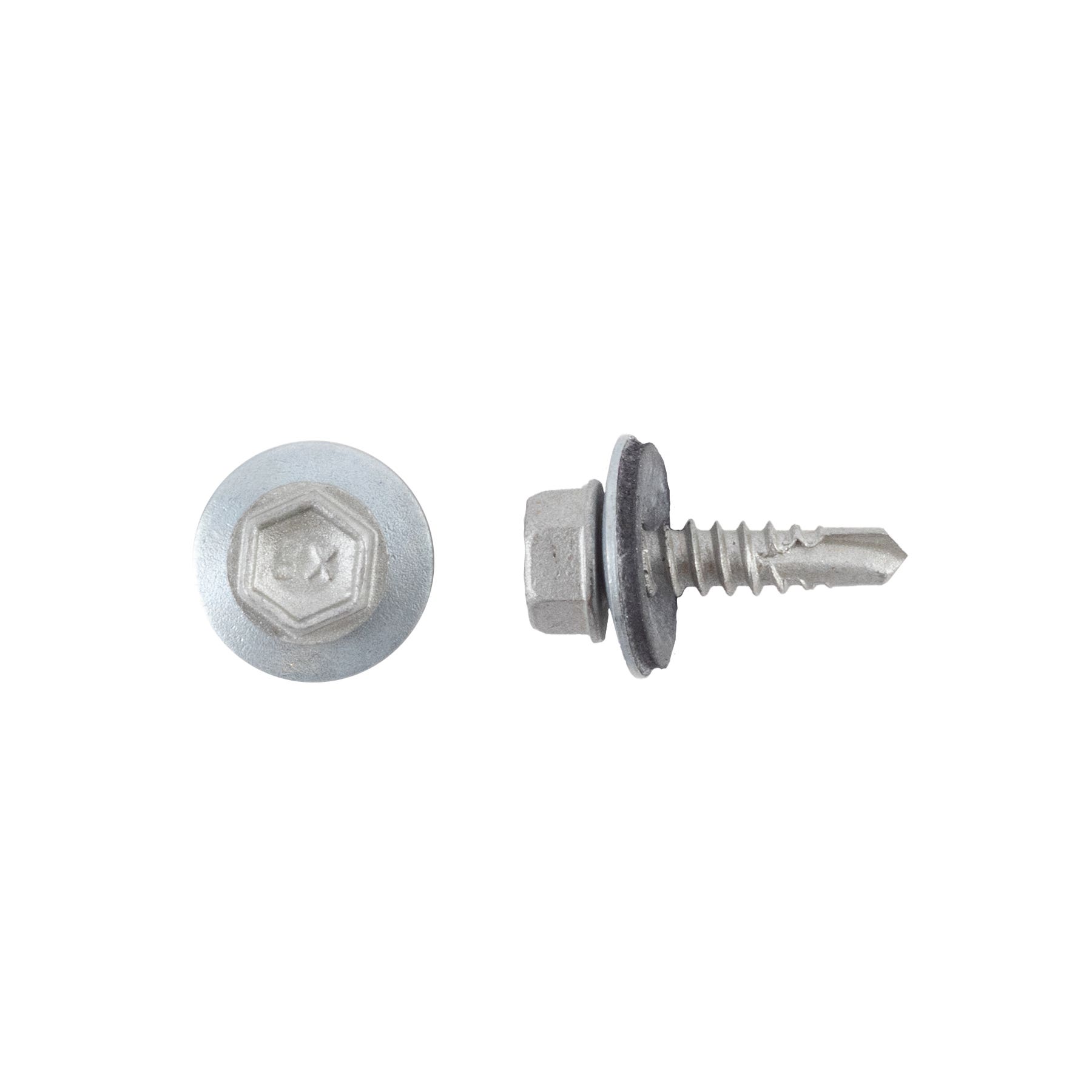 #10-16 x 3/4'' Teks® 3 Steel-to-Steel Self-Drilling Screws Bonded Washer, Hex Washer, Hex-Unslotted, Climaseal®, 1005000