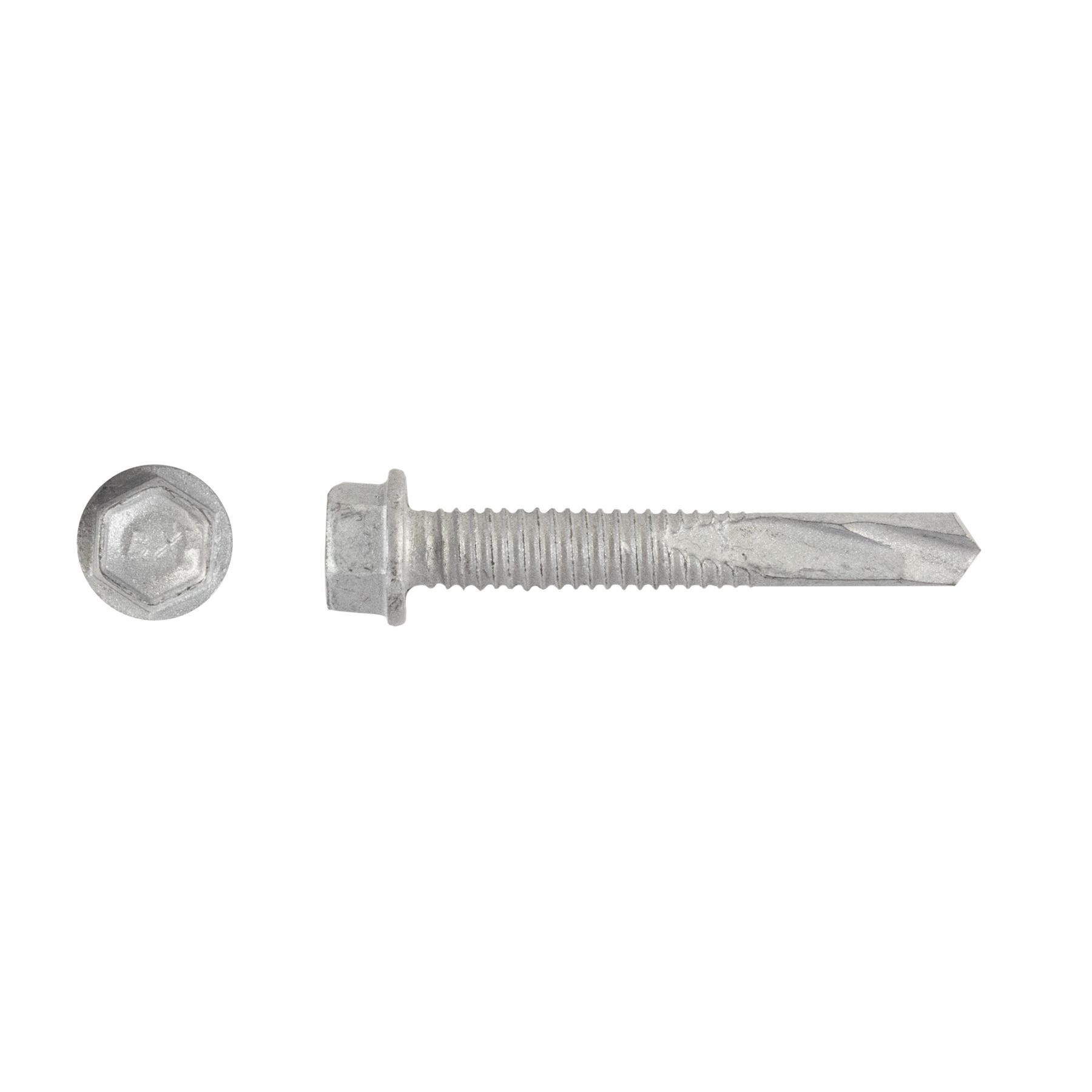 #12-24 x 1-1/2'' Teks® 5 Steel-to-Steel Self-Drilling Screws, Hex-Unslotted, Climaseal®, 1070000