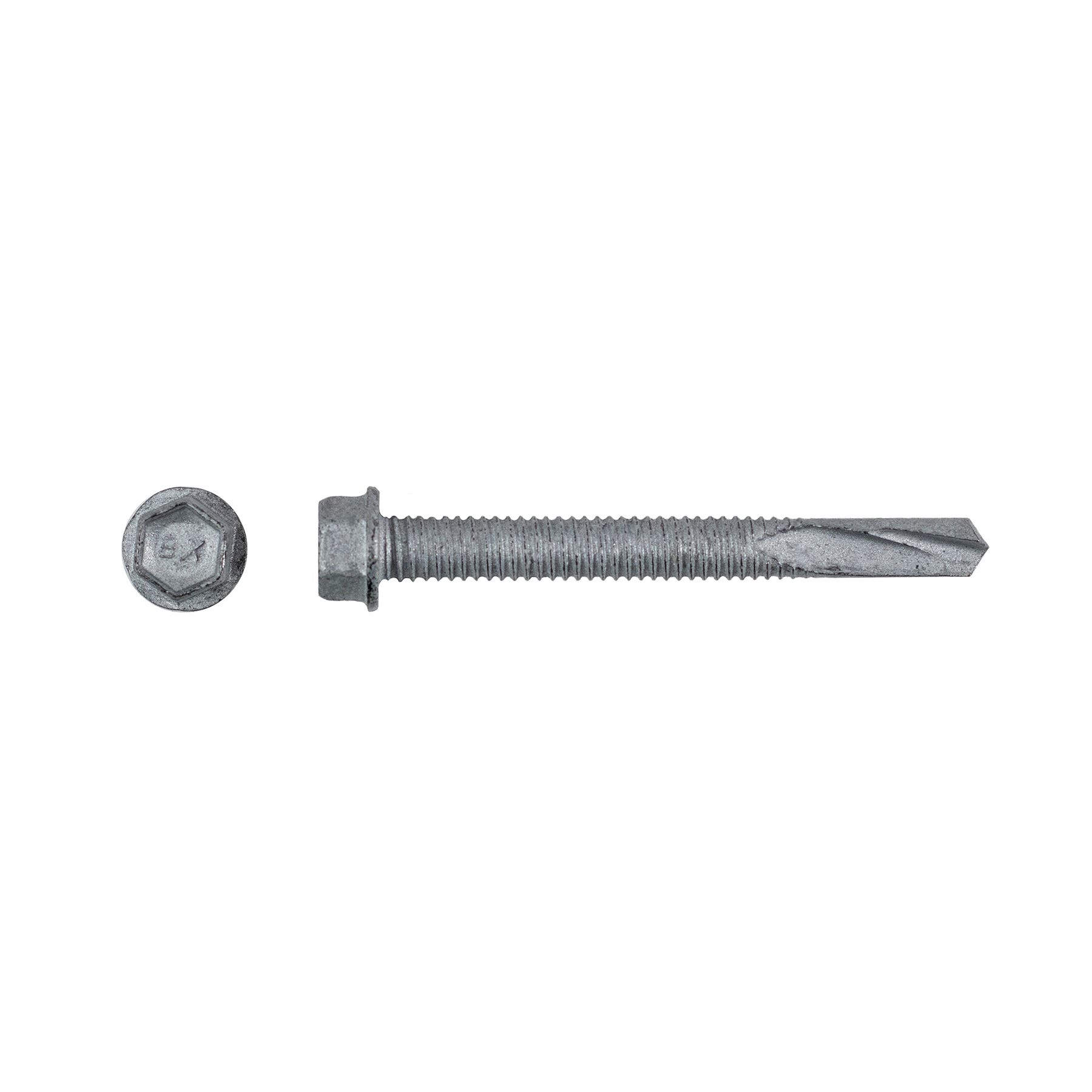 #12-24 x 2'' Teks® 5 Steel to Steel Self-Drilling Screws, Hex-Unslotted, Climaseal®, 1072000