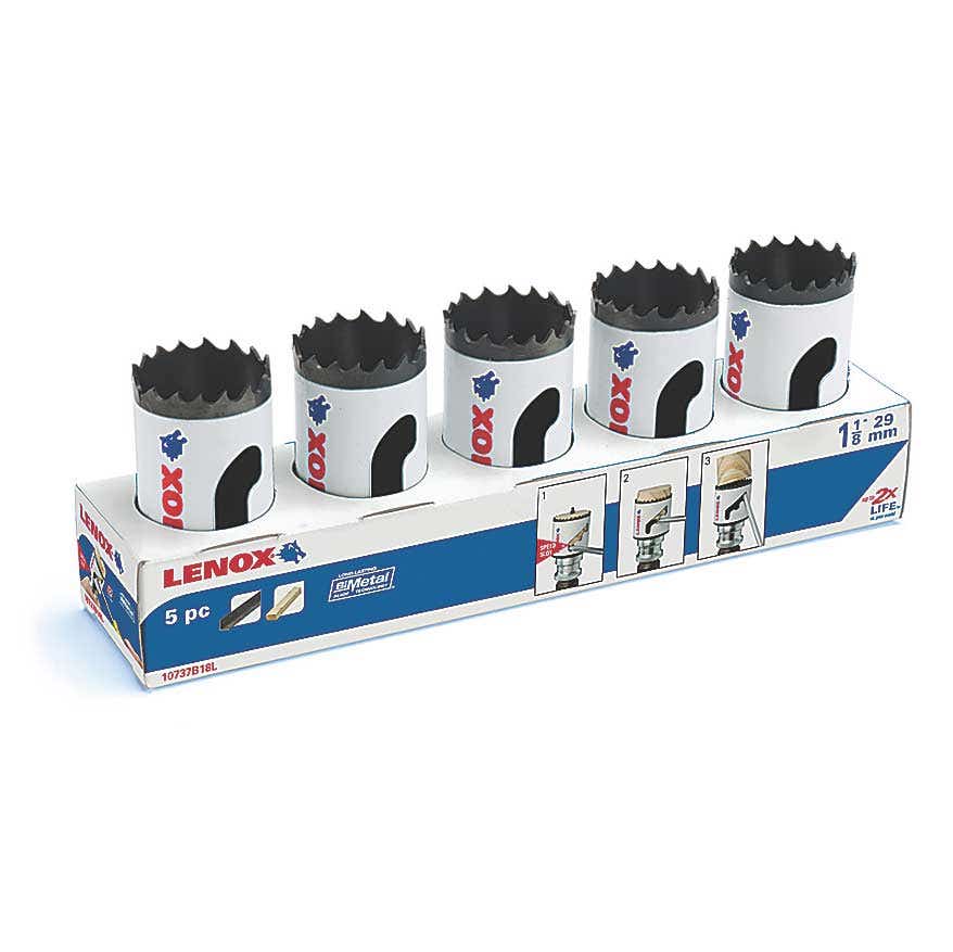 2" (51mm) Lenox Contractor's Hole Saw 5-Pack, 10742B32L
