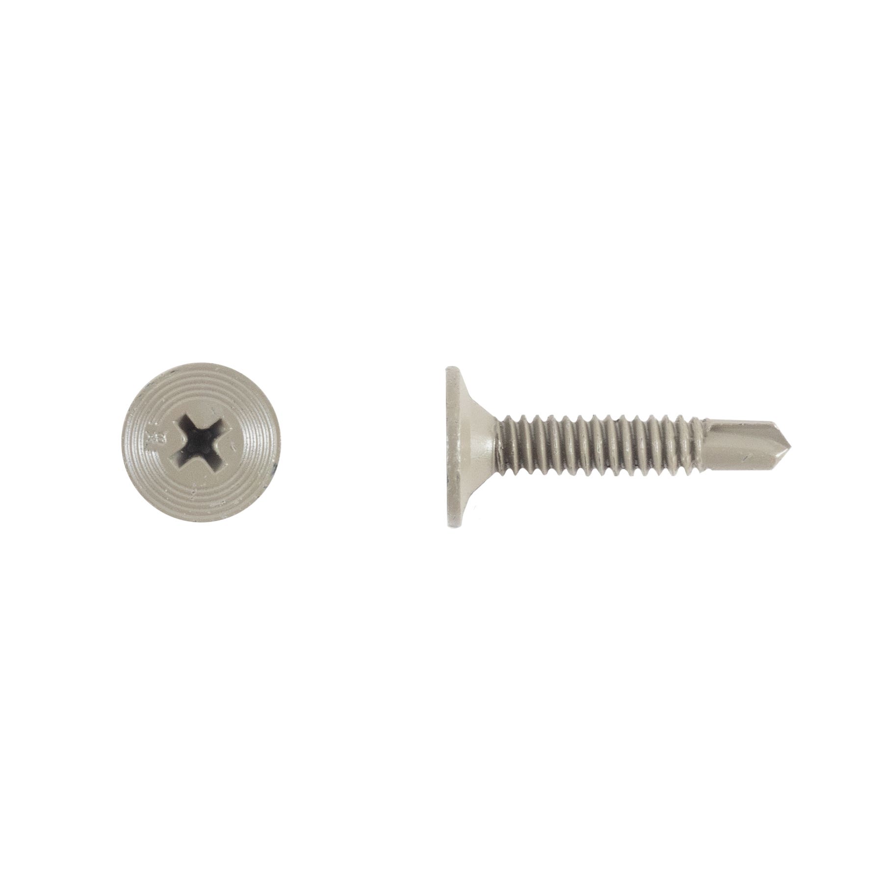 #10-24 x 1" Teks® 3 Wood-to-Metal Self-Drilling Screws, Phillips, Gray Climaseal™, 1079000
