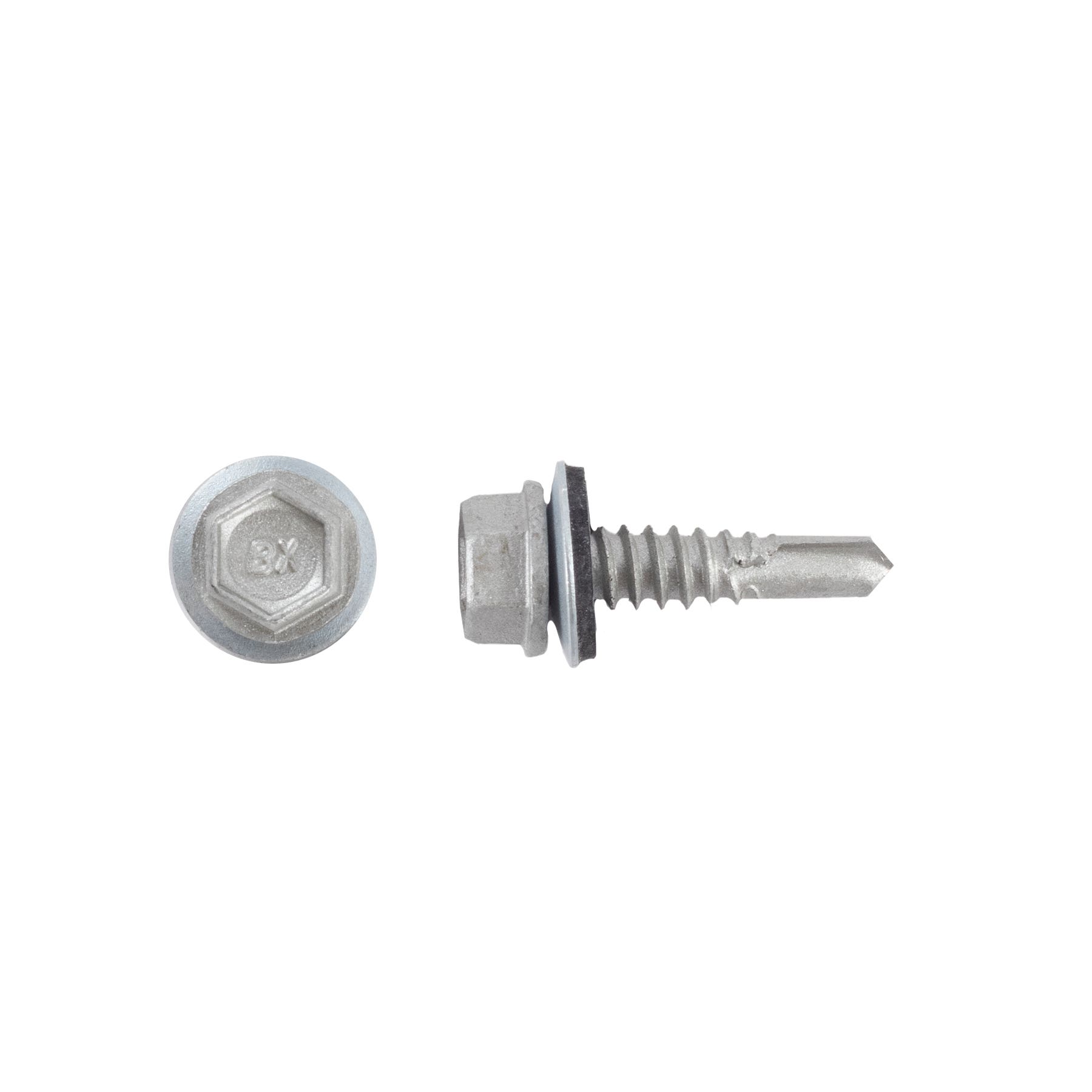 1/4-14 x 1'' Teks® 3 Steel-to-Steel Self-Drilling Screws Bonded Washer, Hex Washer, Hex-Unslotted, Climaseal®, 1160000