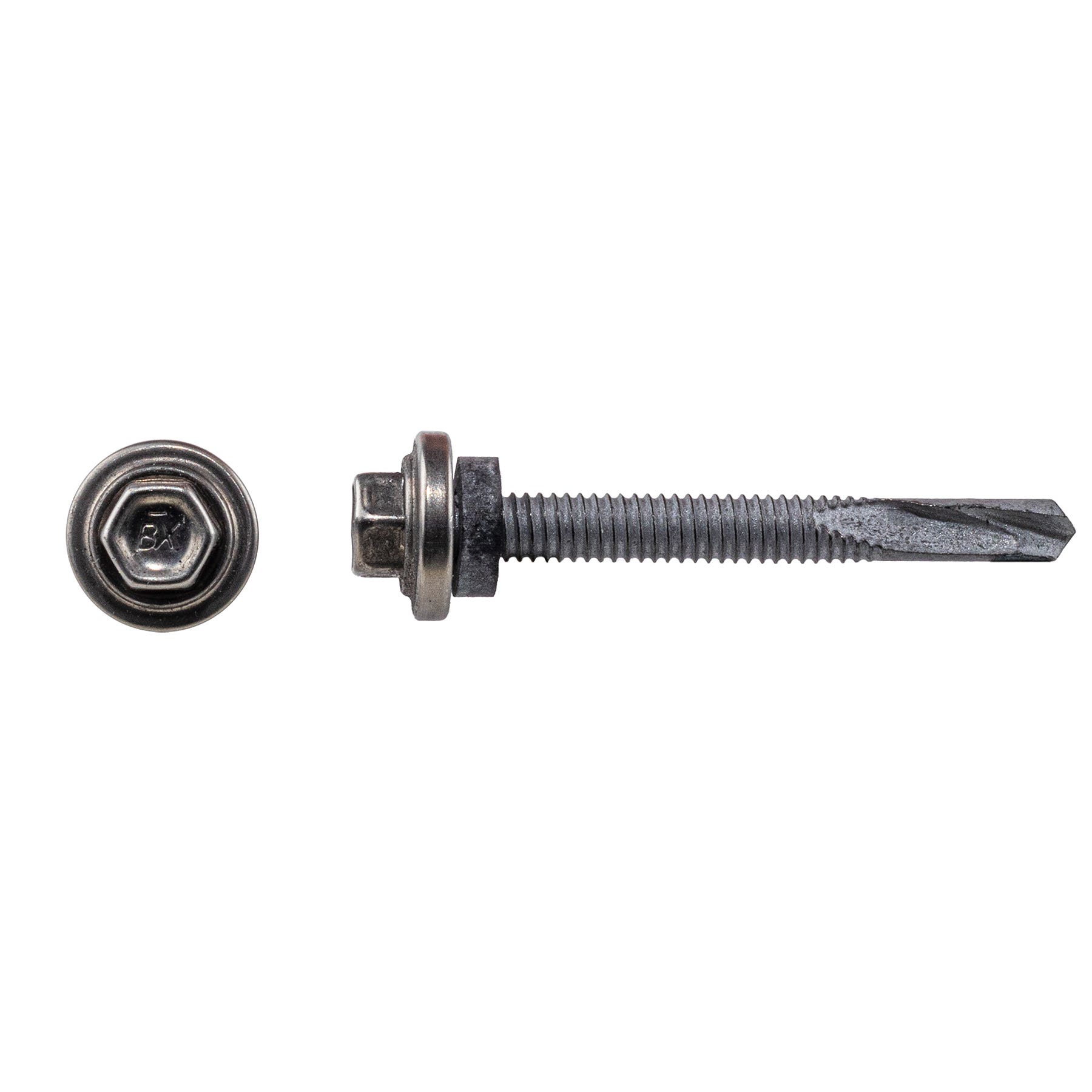 #12-24 x 2'' Teks® 5 Scots™ Steel-to-Steel Self-Drilling Screws, Hex-Unslotted, Climaseal®, 1163000