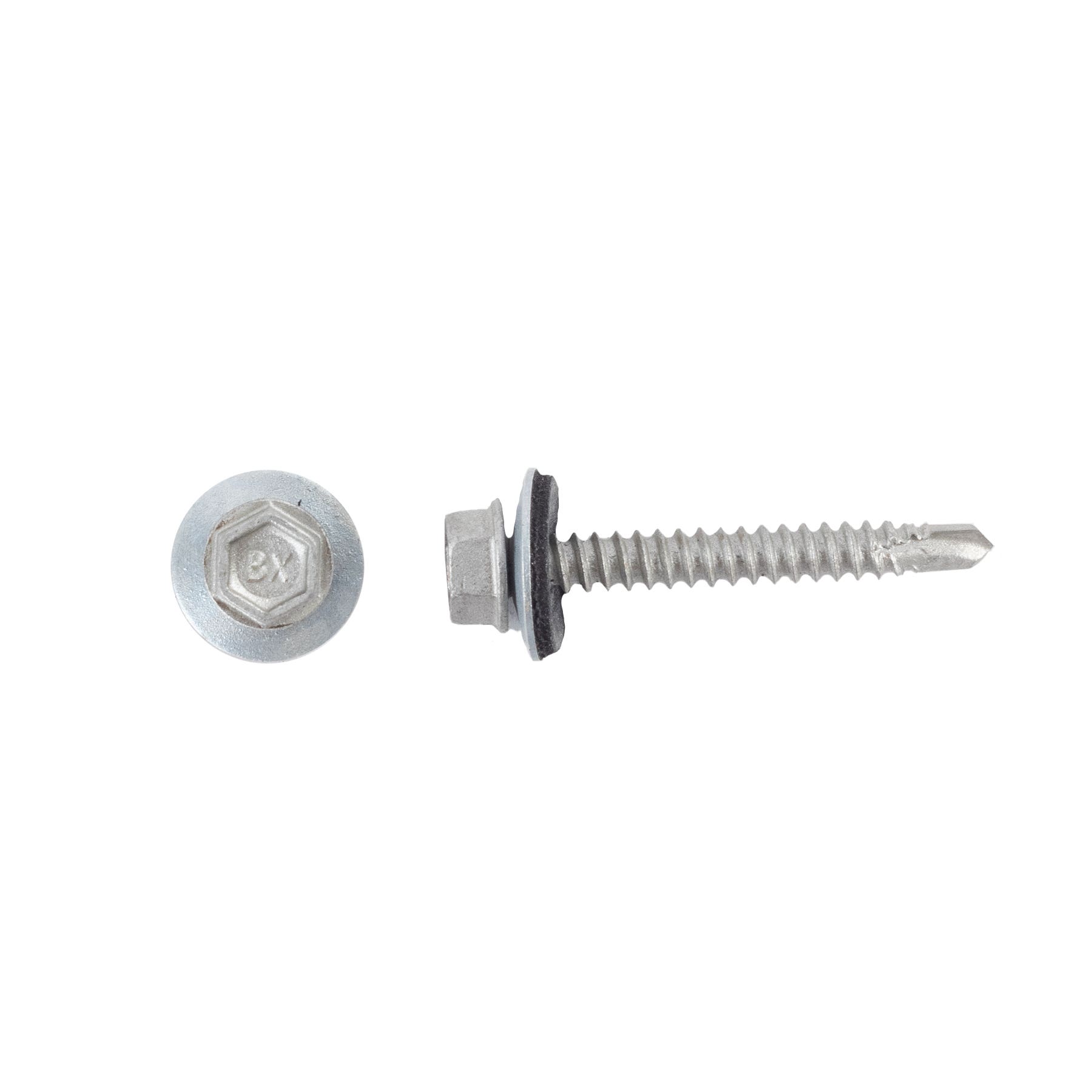 #10-16 x 1-1/2'' Teks® 3 Steel-to-Steel Self-Drilling Screws Bonded Washer, Hex Washer, Hex-Unslotted, Climaseal®, 1308000