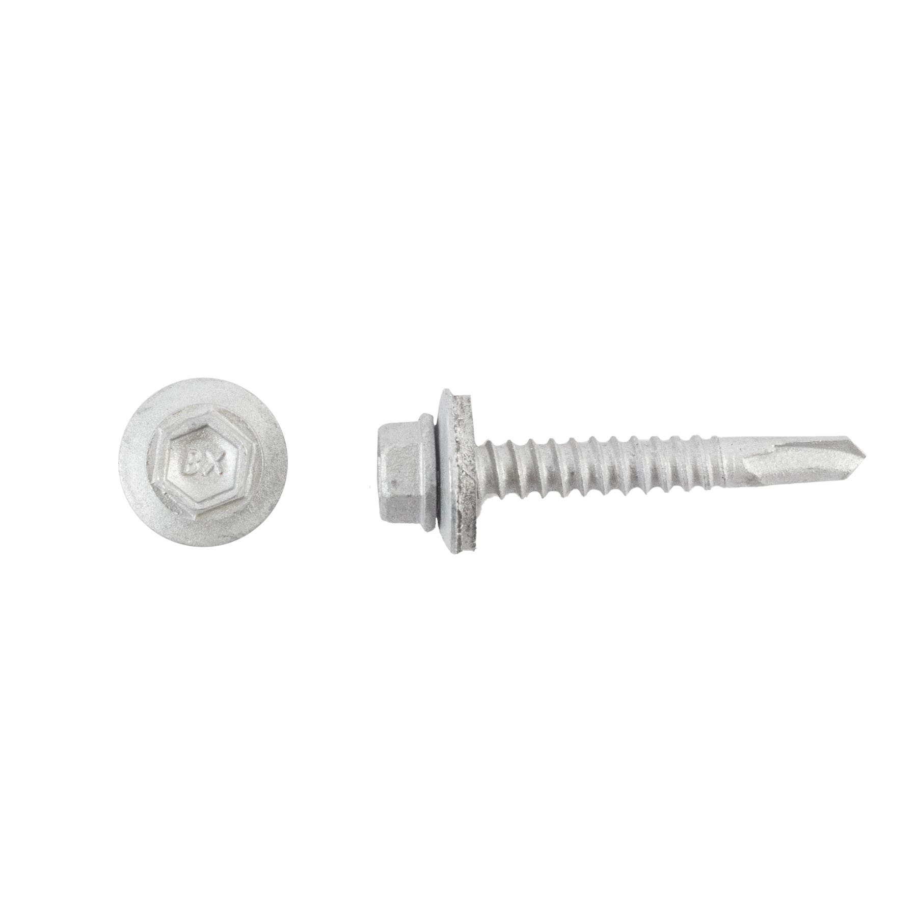 #12-14 x 1-1/2'' Teks® 2 Steel-to-Steel Self-Drilling Screws Bonded Washer, Hex Washer, Hex-Unslotted, Climaseal®, 1404000