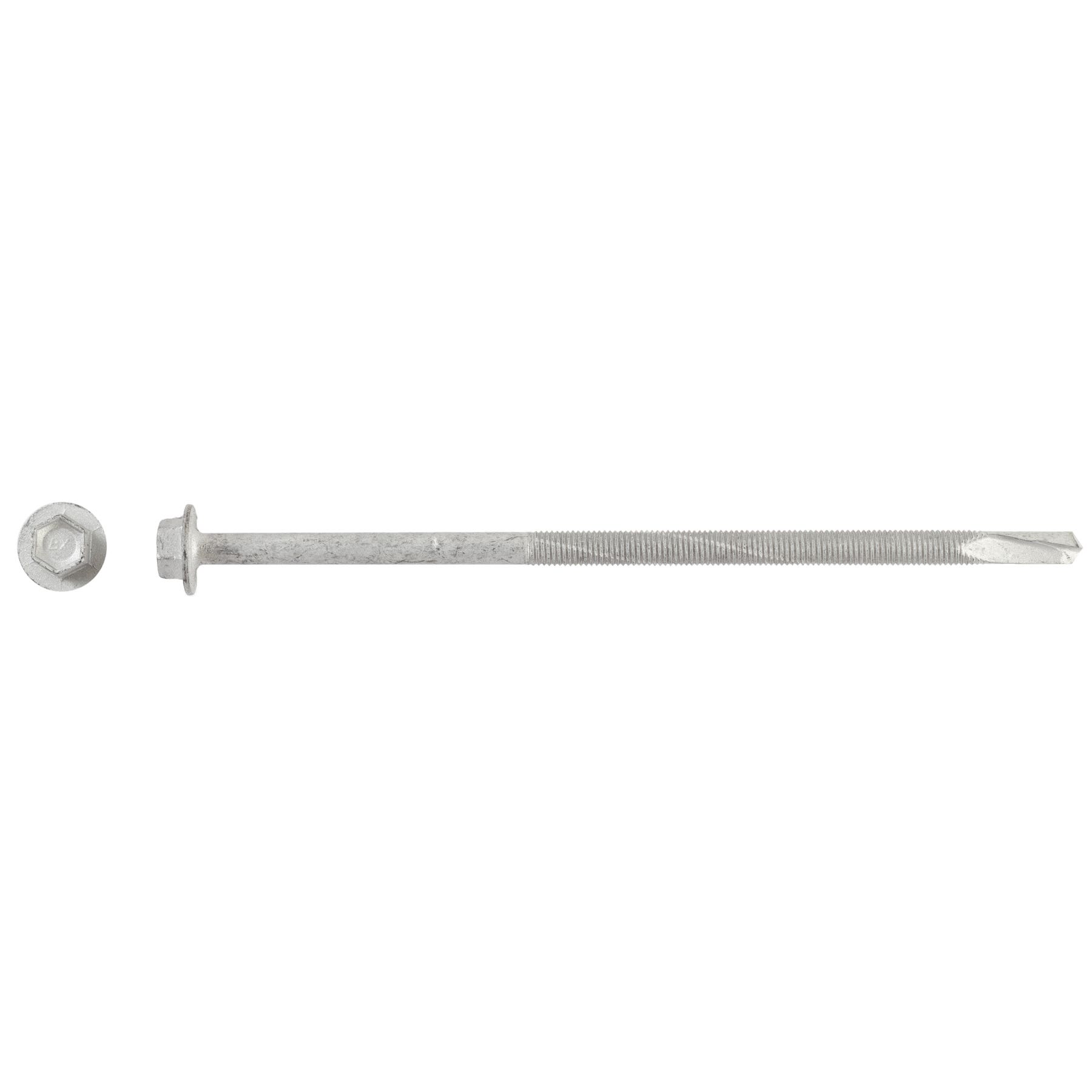 1/4-28 x 6'' Teks® 5 Steel to Steel Self-Drilling Screws, Hex Washer Head, Hex-Unslotted, Climaseal®, 1431000