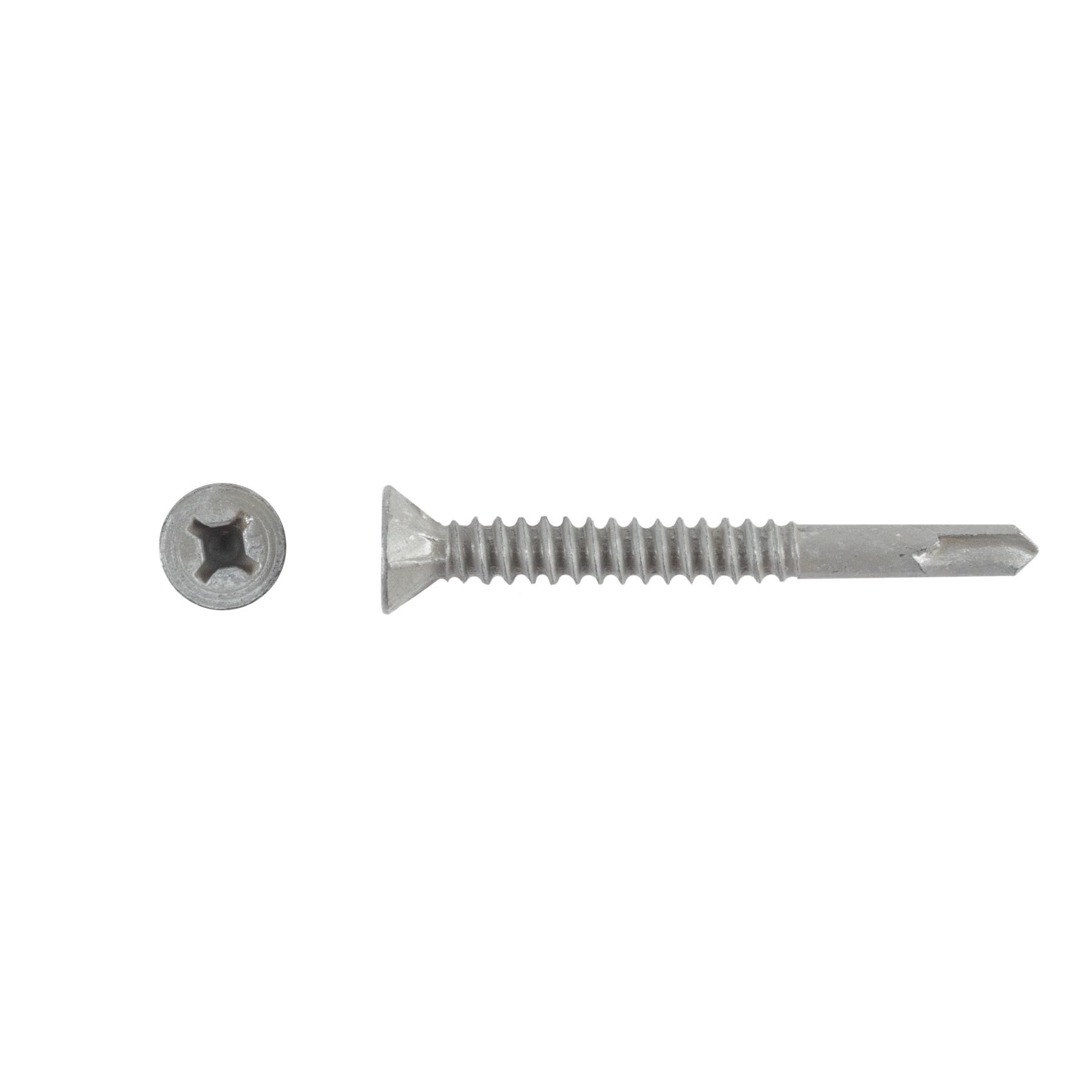 #10-16 x 1-13/16'' Teks® 3 Wood-to-Metal Self-Drilling Screws, Phillips, Gray Climaseal™, 1791000