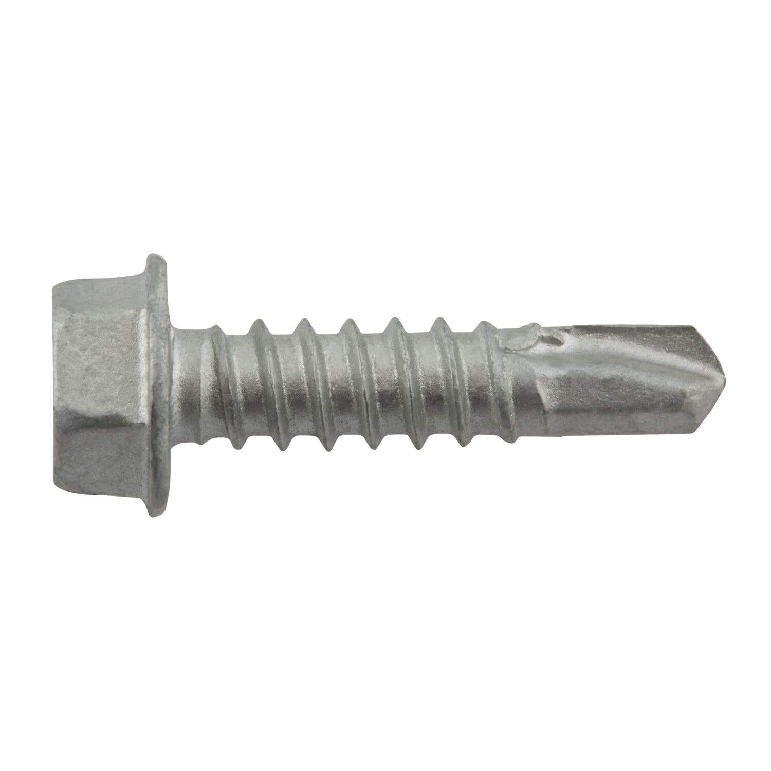 #12-14 X 7/8" Dril-Flex Structural Self-Drilling Screws (For Aluminum Applications Only), 5/16 Hex Washer Head, #3 Point, Alloy Steel with Stalgard SUB Coating, Made in USA