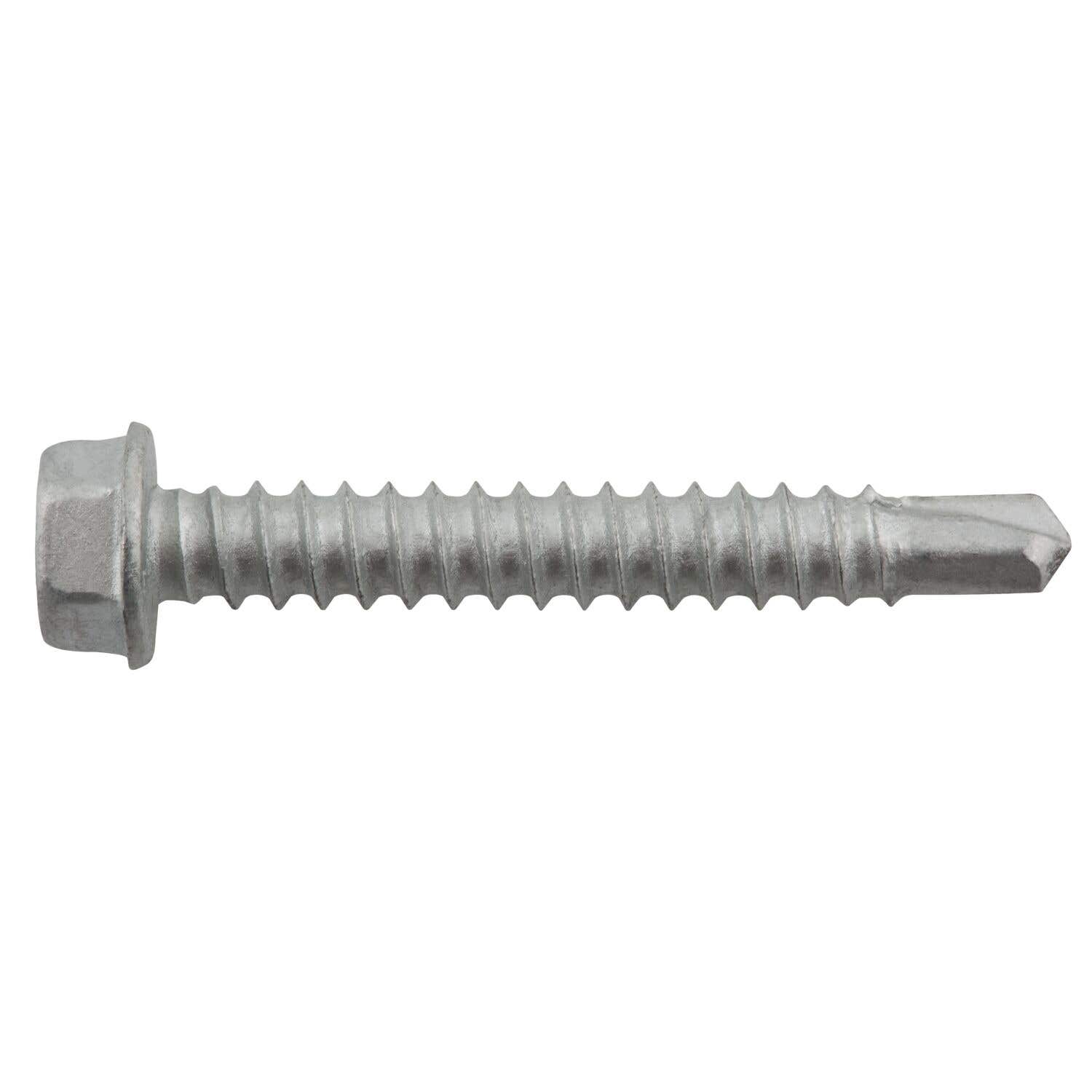 #12-14 X 1-1/2" Dril-Flex Structural Self-Drilling Screws, 5/16 Hex Washer Head, #3 Point, Alloy Steel with Stalgard SUB Coating