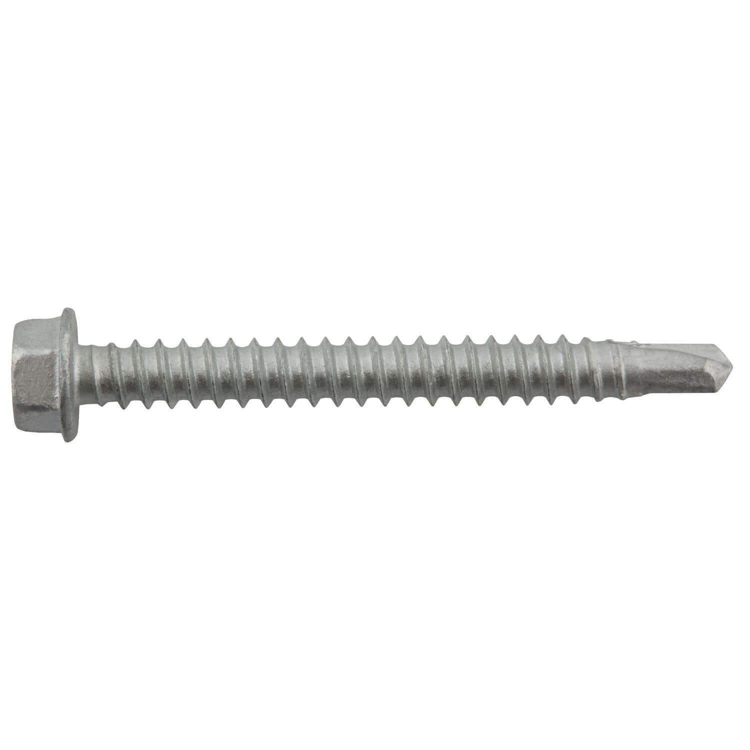#12-14 X 2" Dril-Flex Structural Self-Drilling Screws, 5/16 Hex Washer Head, #3 Point, Alloy Steel with Stalgard SUB Coating