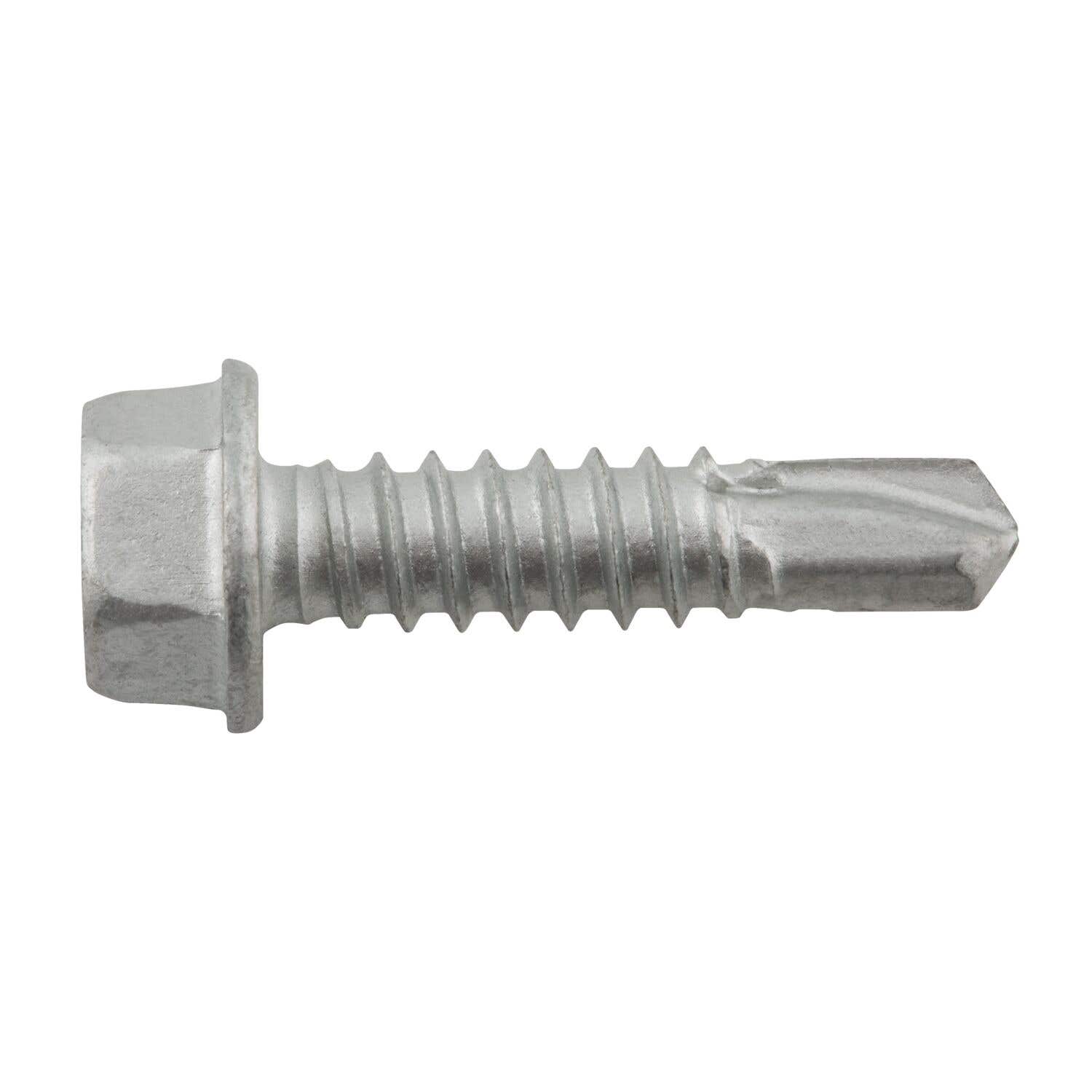 1/4-14 x 1" Dril-Flex Structural Self-Drilling Screws, 3/8 Hex Washer Head, #3 Point, Alloy Steel with Stalgard SUB Coating