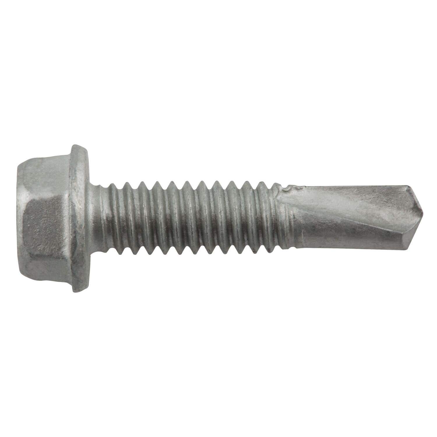 1/4-20 x 1-1/8" Dril-Flex Structural Self-Drilling Screws, 3/8 Hex Washer Head, #4 Point, Alloy Steel with Stalgard SUB Coating
