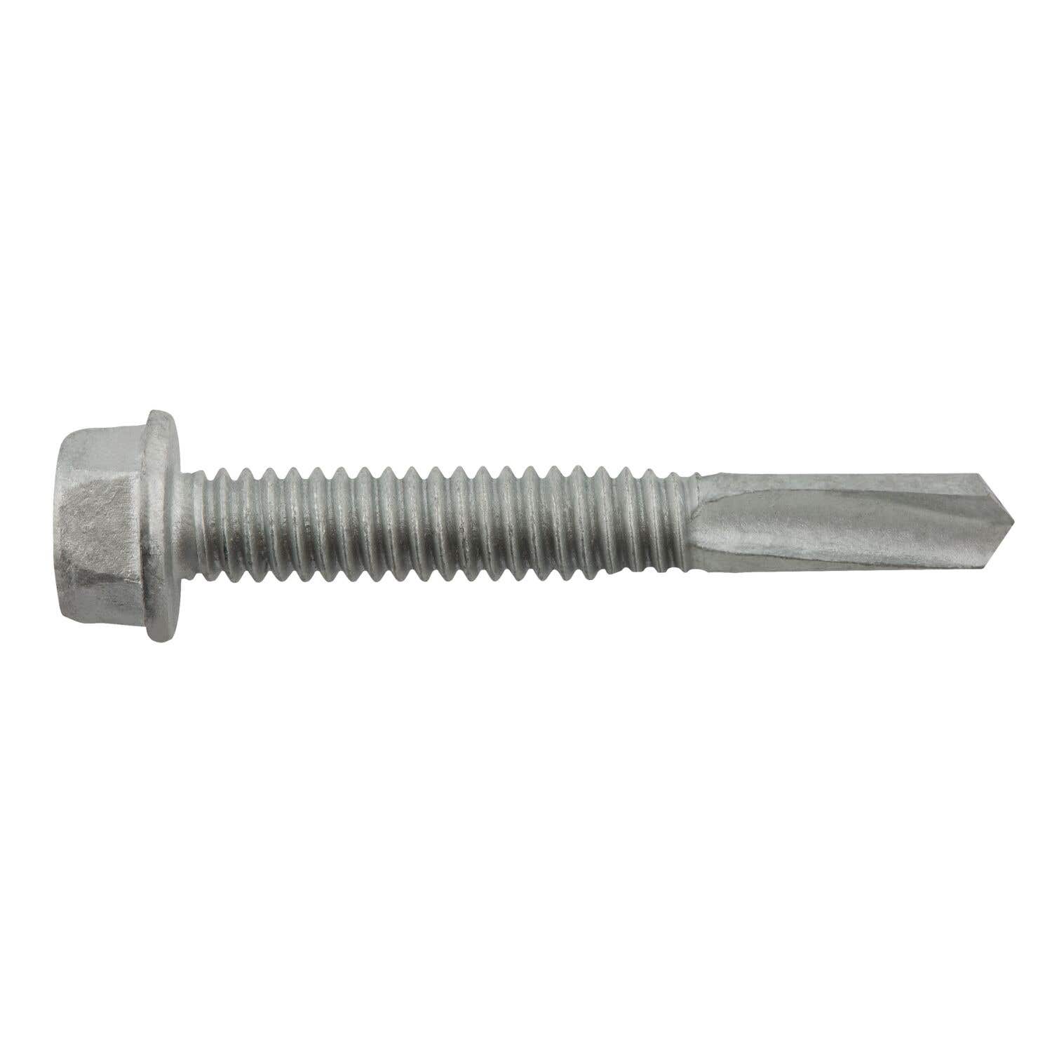 1/4-20 x 1-3/4" Dril-Flex Structural Self-Drilling Screws, 3/8 Hex Washer Head, #5 Point, Alloy Steel with Stalgard SUB Coating, Made in USA
