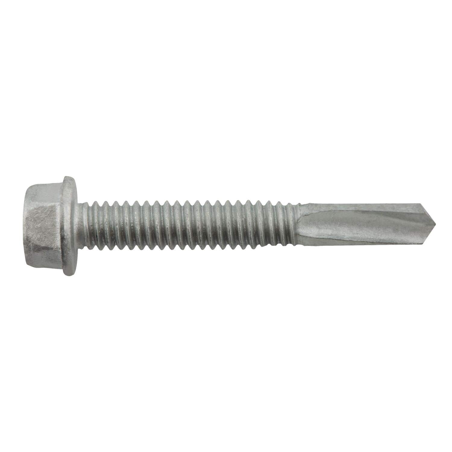 1/4"-20 x 1-3/4" Dril-Flex® Structural Self-Drilling Screws, 3/8 Hex Washer Head, #5 Point, Alloy Steel with Stalgard SUB Coating