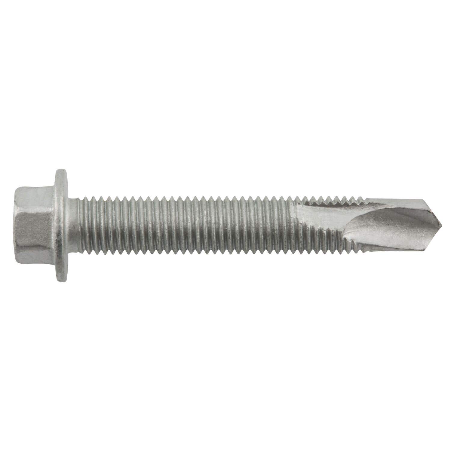 5/16"-24 x 2" Dril-Flex Structural Self-Drilling Screws, 3/8 Hex Washer Head, #4 Point, Alloy Steel with Stalgard SUB Coating