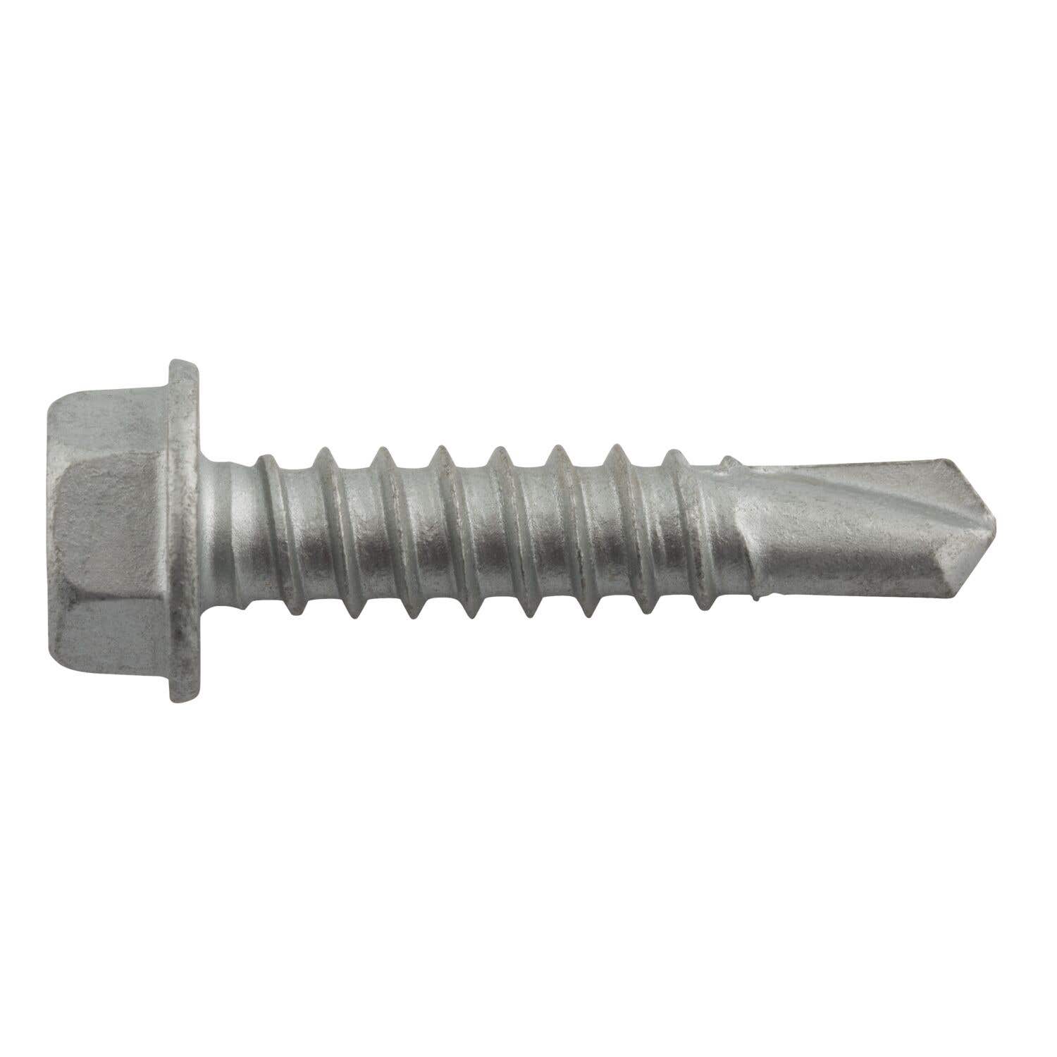 #12-14 x 1" Alumi-Flex Self-Drilling Screws, Hex Washer Head, #3 Point, 302 Stainless Steel with Stalgard GB Coating