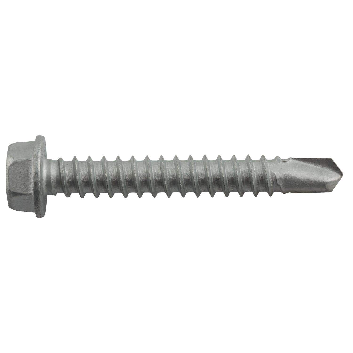 #12-14 x 1-1/2" Alumi-Flex Self-Drilling Screws, Hex Washer Head, #3 Point, 302 Stainless Steel with Stalgard GB Coating