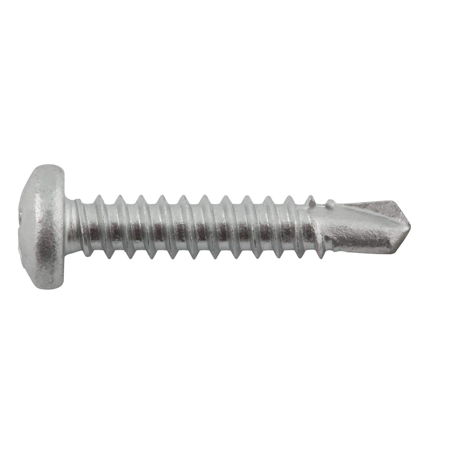 #10-16 x 1" Bi-Flex 300 Series Bi-Metal Self-Drilling Screws, Pan Head with #2 Phillips Drive, #2 Point, Hardened Steel Tapping Threads and Point, 18-8 Stainless Steel Head and Shank with Stalgard GB Coating