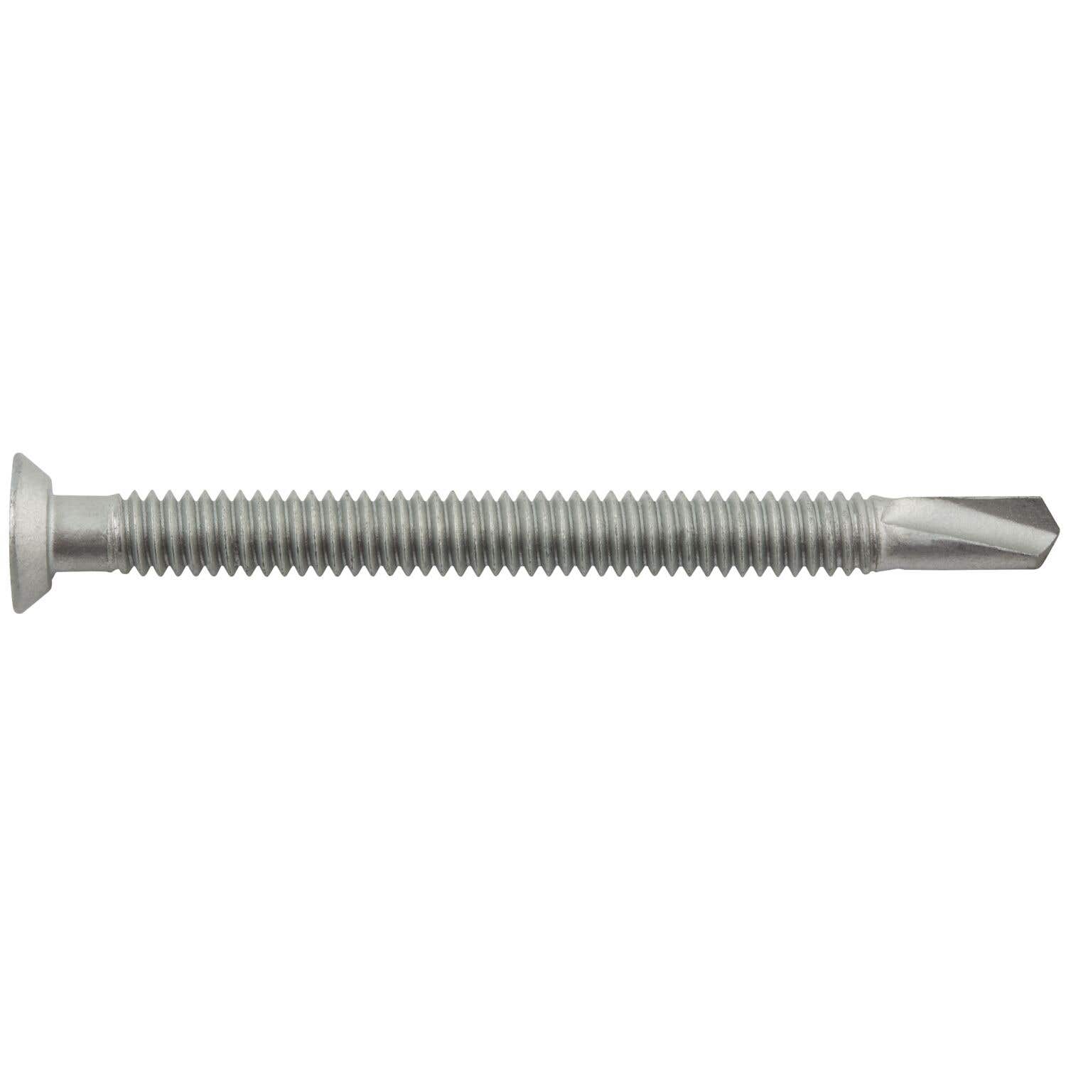 1/4-20 x 3" Dril-Flex Structural Self-Drilling Screws, #3 Phillips Undercut Flat Head, #4 Point, Alloy Steel with Stalgard Coating