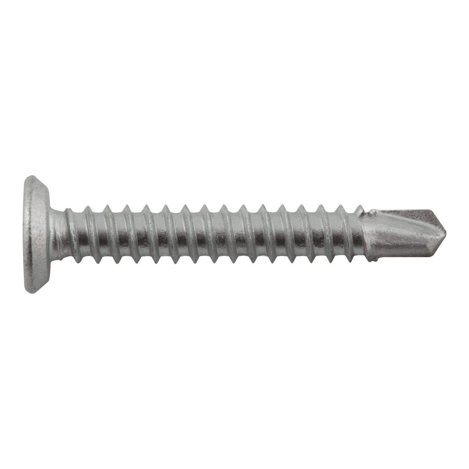 #12-14 x 1-1/2" Bi-Flex 300 Series Bi-Metal Self-Drilling Screws, Undercut Flat Head with #3 Phillips Drive, #2 Point, Hardened Steel Tapping Threads and Point, 18-8 Stainless Steel Head and Shank with Stalgard GB Coating