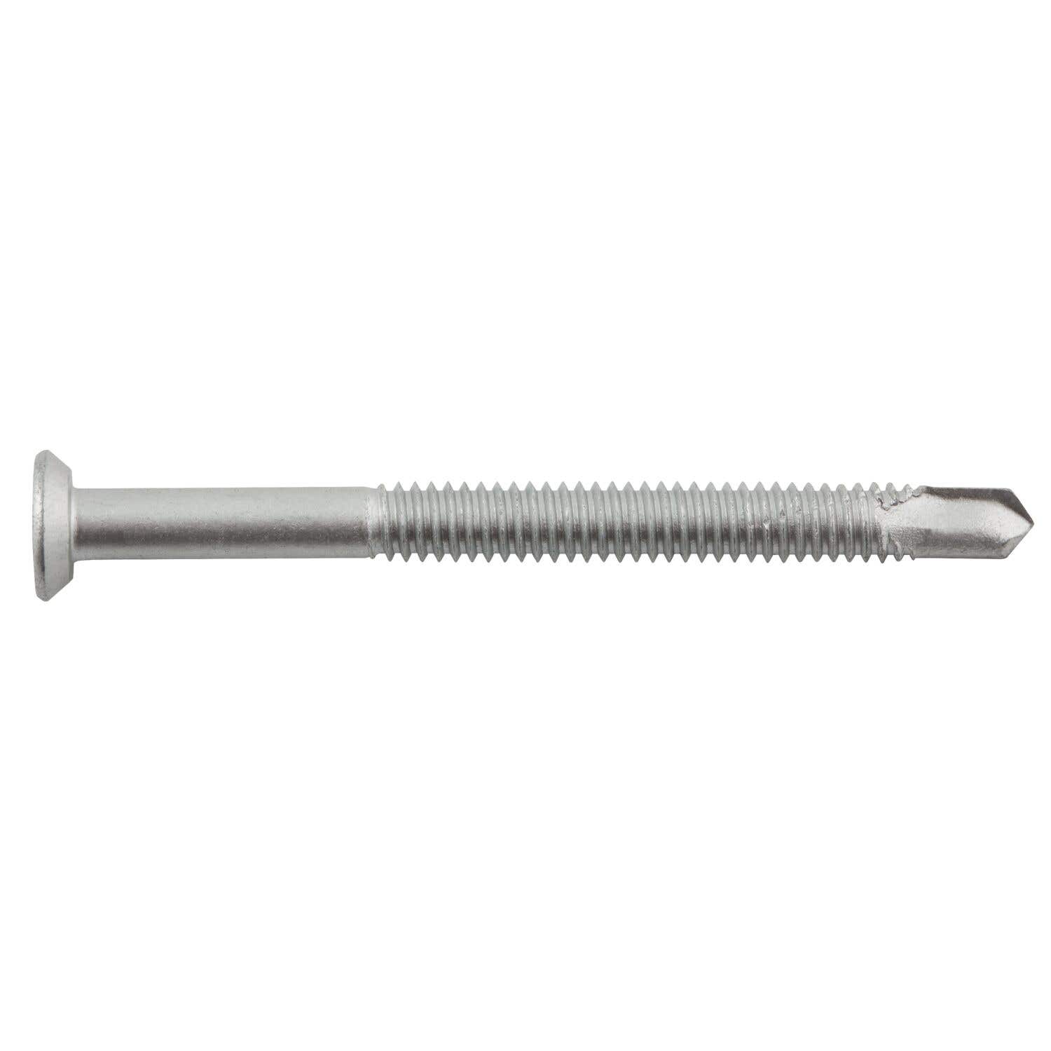 1/4-20 x 3" Bi-Flex 300 Series Bi-Metal Self-Drilling Screws, Undercut Flat Head with #3 Phillips Drive, #3 Point, Hardened Steel Tapping Threads and Point, 18-8 Stainless Steel Head and Shank with Stalgard GB Coating
