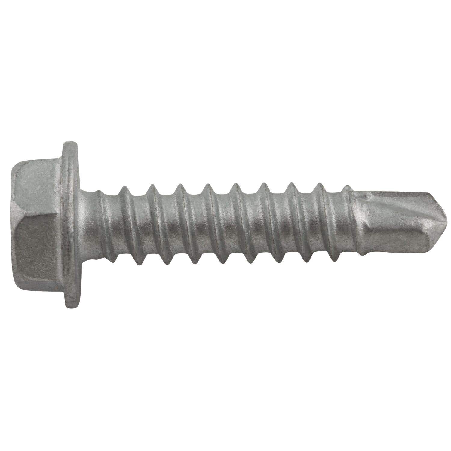 #8-18 x 3/4" Drilit Self-Drilling Screws, 1/4" Hex Washer Head, #2 Point, Case Hardened Carbon Steel with Stalgard Coating