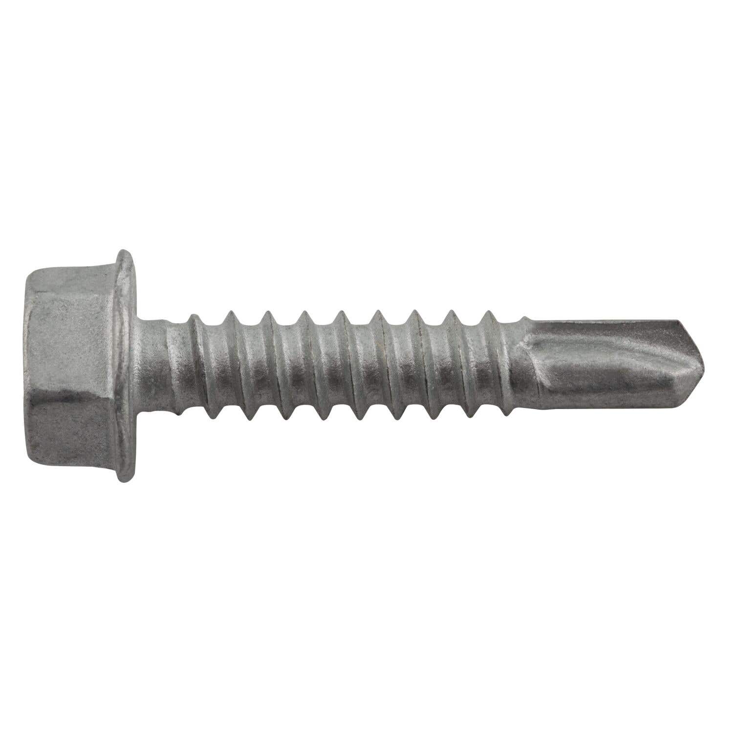 #10-16 x 1" Drilit Self-Drilling Screws, 5/16" Hex Washer Head, #3 Point, Case Hardened Carbon Steel with Stalgard Coating, ICC Code Approved, ESR-3294