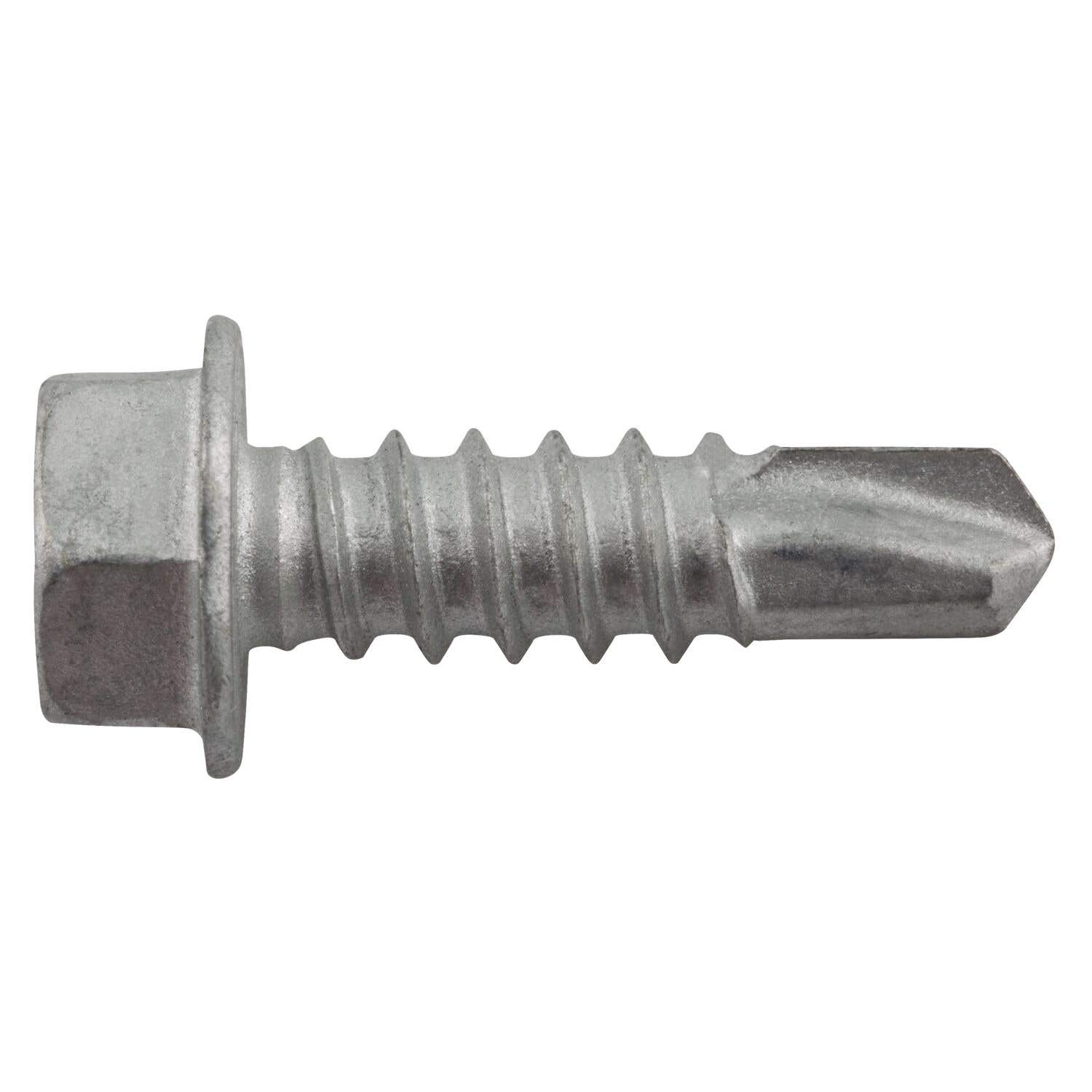 #12-14 x 1" Drilit Self-Drilling Screws, 5/16" Hex Washer Head, #3 Point, Case Hardened Carbon Steel with Stalgard Coating, ICC Code Approved, ESR-3294
