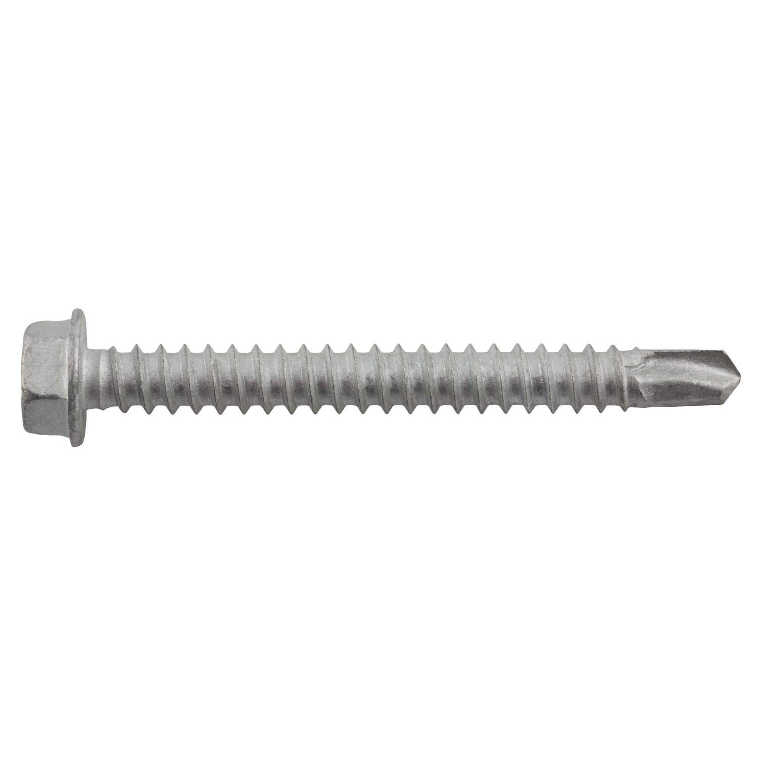 #12-14 x 2" Drilit Self-Drilling Screws, 5/16" Hex Washer Head, #3 Point, Case Hardened Carbon Steel with Stalgard Coating, ICC Code Approved, ESR-3294