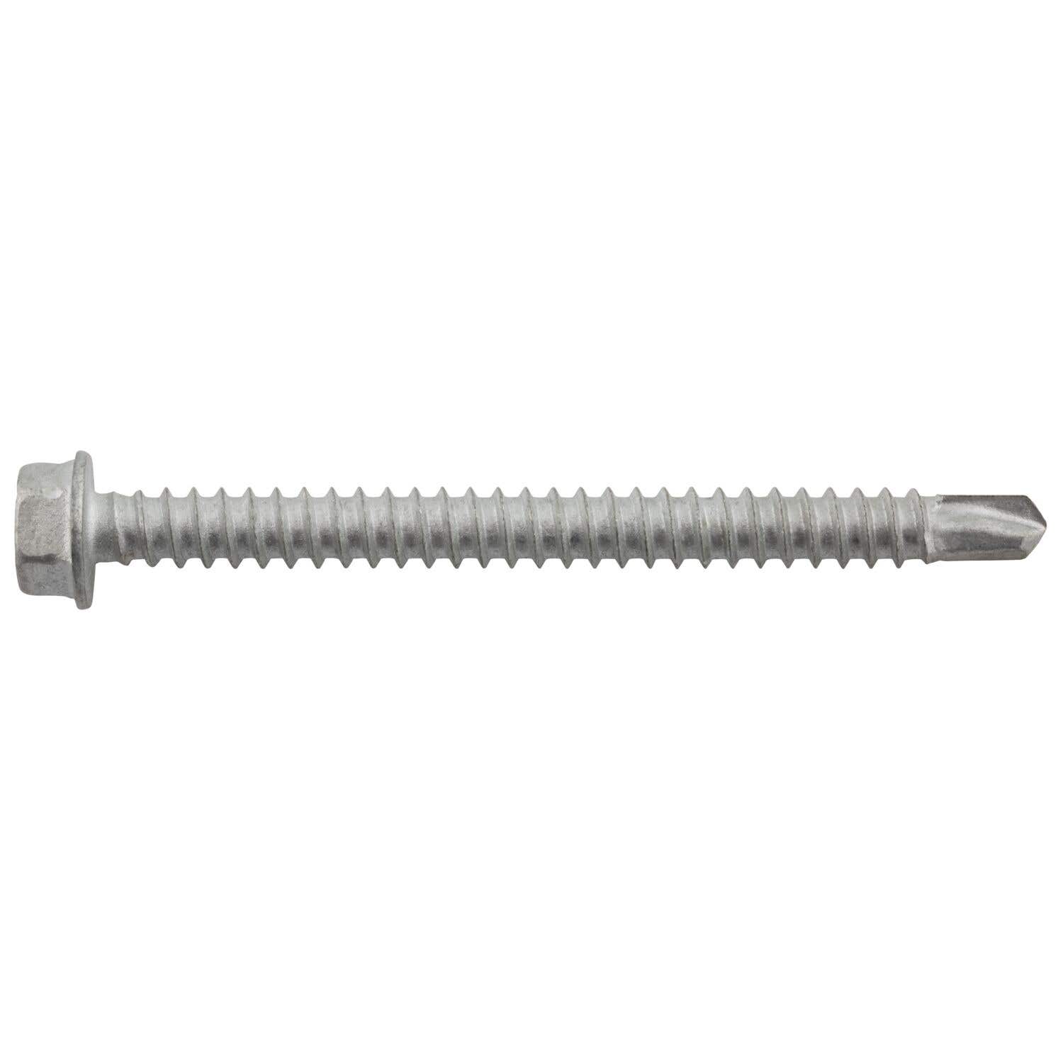 #12-14 x 2-1/2" Drilit Self-Drilling Screws, 5/16" Hex Washer Head, #3 Point, Case Hardened Carbon Steel with Stalgard Coating, ICC Code Approved, ESR-3294