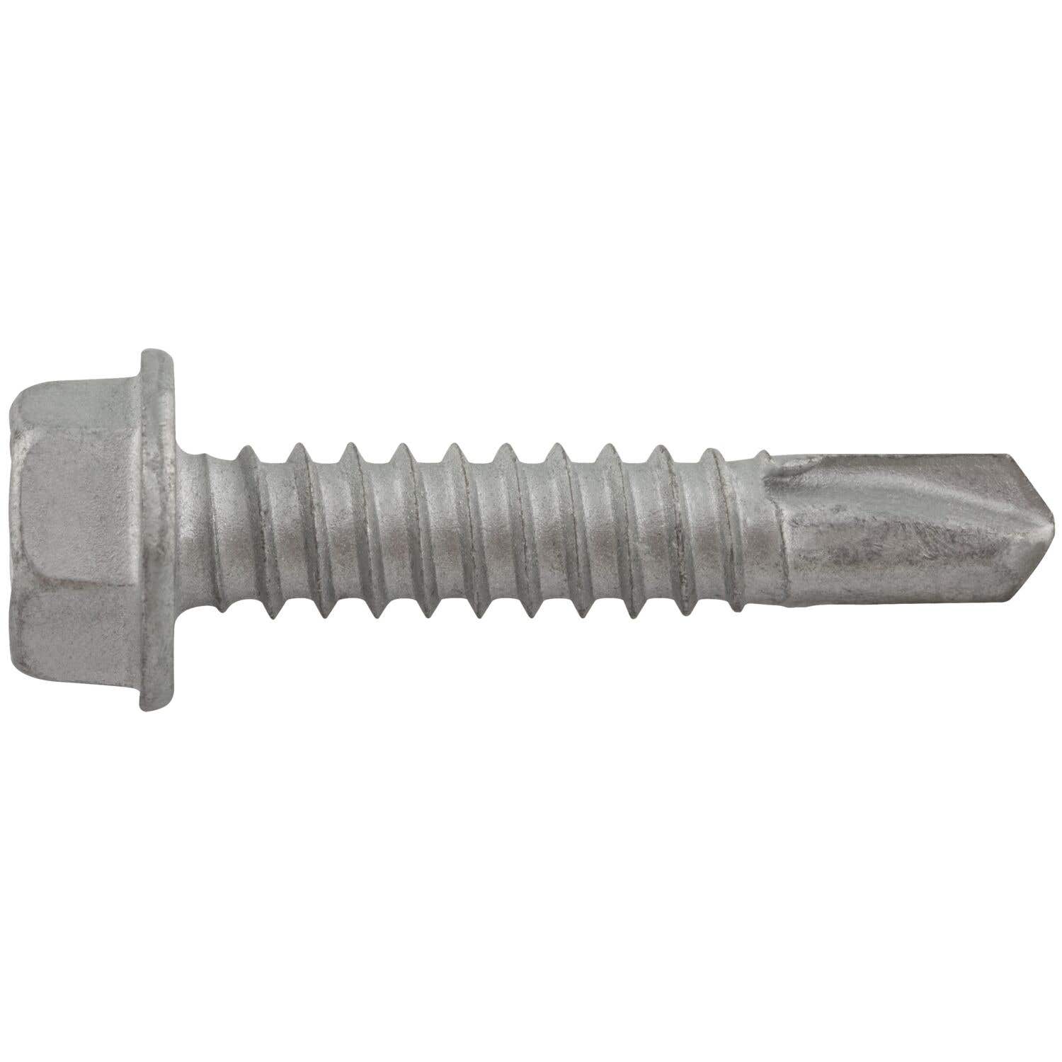 1/4-14 x 1" Drilit Self-Drilling Screws, 3/8" Hex Washer Head, #3 Point, Case Hardened Carbon Steel with Stalgard Coating, ICC Code Approved, ESR-3294