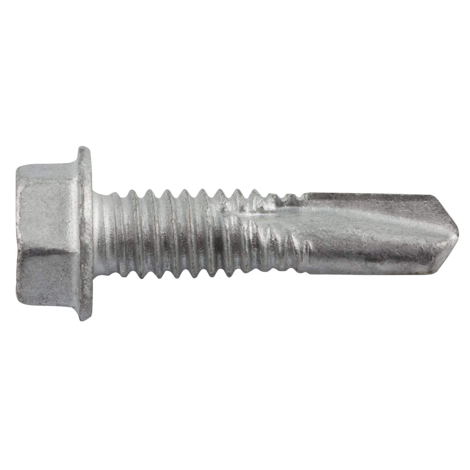 #12-24 x 7/8" Drilit Self-Drilling Screws with Extended Drilling Capacity, Hex Washer Head, #4 Point, Case Hardened Carbon Steel with Stalgard Coating, ICC Code Approved, ESR-3294
