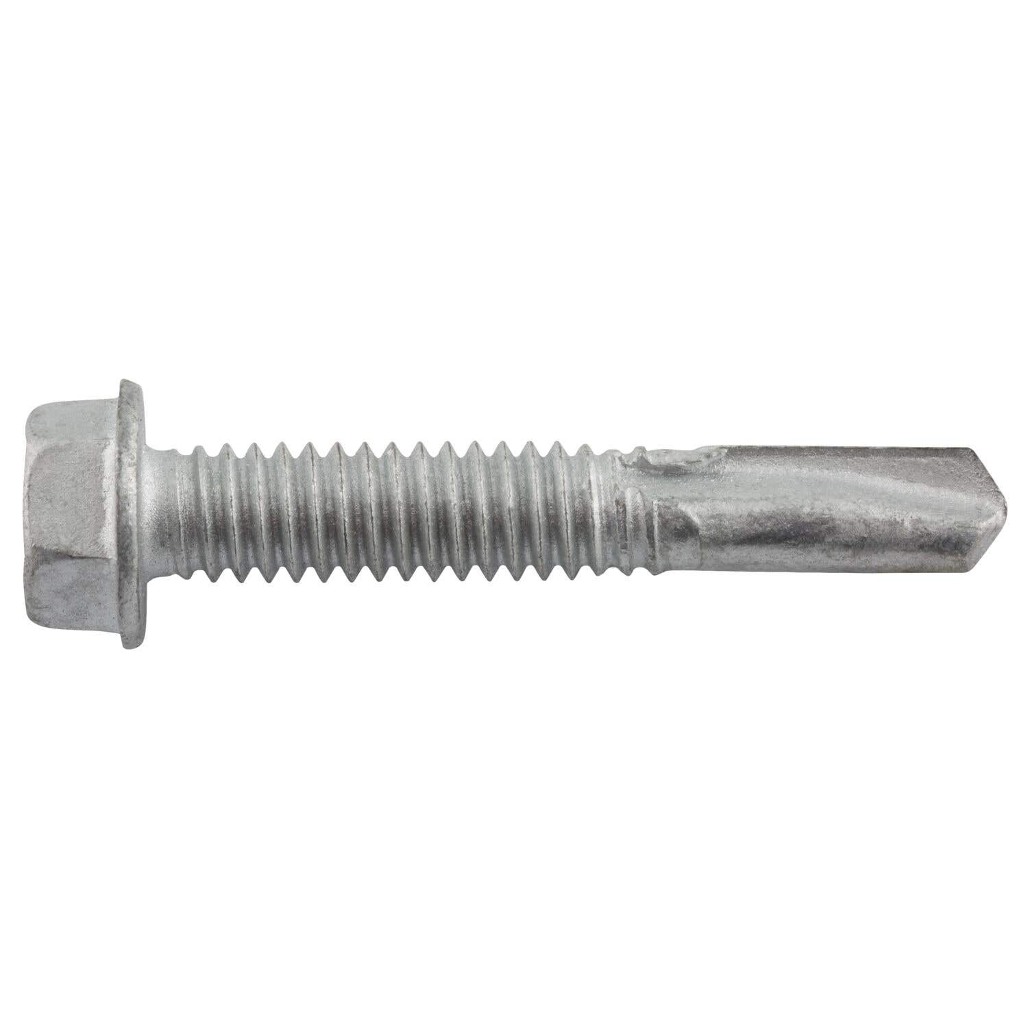 #12-24 x 1-1/4" Drilit Self-Drilling Screws with Extended Drilling Capacity, Hex Washer Head, #4.5 Point, Case Hardened Carbon Steel with Stalgard Coating, ICC Code Approved, ESR-3294
