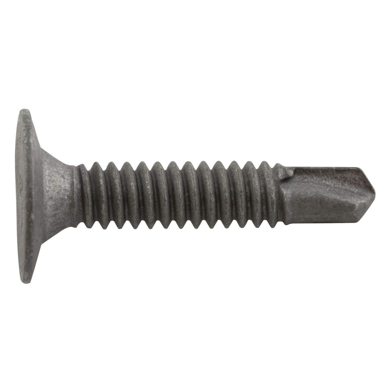 #10-24 x 1" Drilit Self-Drilling Screws for Wood-to-Metal Applications, Phillips Wafer Head, #3 Point, Case Hardened Carbon Steel with ACQ Gray Stalgard Coating