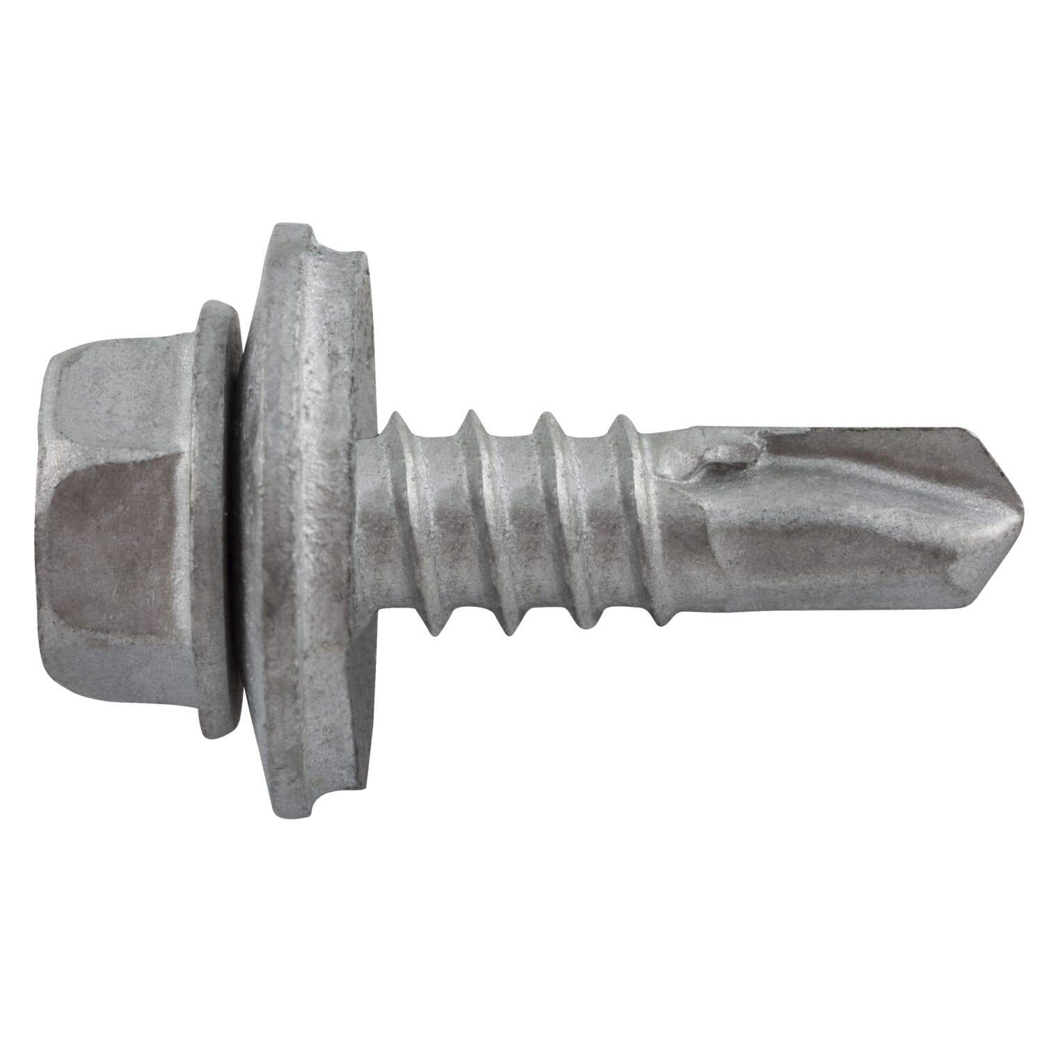 #12-14 x 3/4" Drilit Self-Drilling Screws, 5/16" Hex Washer Head with Bonded Sealing Washer, #3 Point, Case Hardened Carbon Steel with Stalgard Coating, ICC Code Approved, ESR-3294