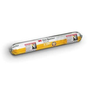 3M™ Fire Barrier Sealant IC 15WB+, 20 oz Sausage Pack, One Part, Gun Grade, Intumescent Firestop Sealant, Yellow, 3M 98-0400-5512-5