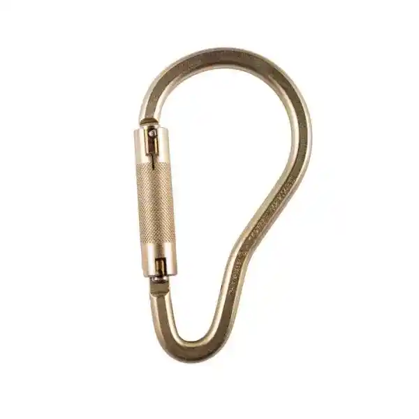 3M DBI-Sala Self-Locking Steel Carabiner, 2-1/8" Throat Opening, 3600 lb Gate, Zinc Plated Steel, 2000041