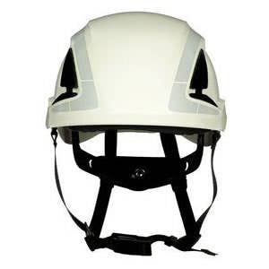 3M™ SecureFit™ Safety Helmet - X5001X-ANSI, Reflective, 6 Point Ratchet Suspension, Meets ANSI Z89.1, ABS Construction, White