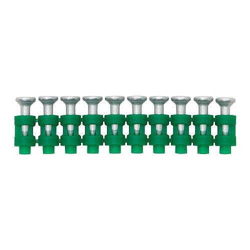 1" x 0.145" Powers Concrete and Steel Structural Pins for Powers Gas Fastening Systems, Knurled, Zinc Plated