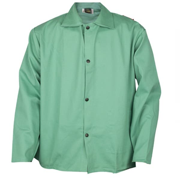 Green 30" Fire Resistant Welding Jacket, Flame Resitant, Large, Tillman 6230L