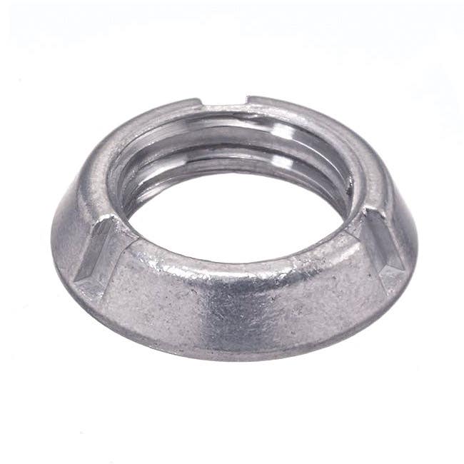 5/8"-11 Large Diameter Tamper-Resistant Trident Nuts, Low Profile Jam, Zamak 5 Zinc Alloy, 40TRI Driver Size