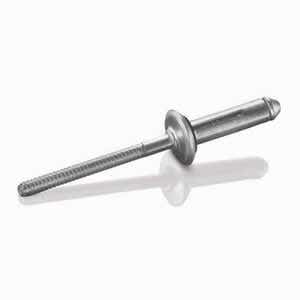 3/16" x 0.844" ABA-63-TEG Tre-Go Blind Rivets, .187 Diameter (.050-.187 Grip Range), Dome Head with Washer, Aluminum / Aluminum,  Plain Finish Rohs